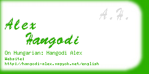 alex hangodi business card